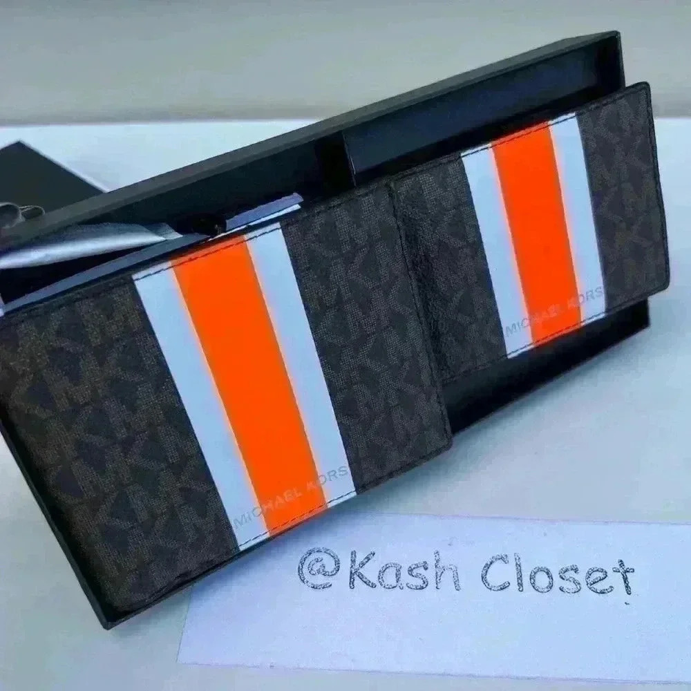 Michael kors Men Wallet Card Case 3 in 1 Gift box set Brown